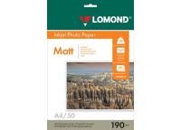 LOMOND A4, двусторонняя матовая, 190 г/м2, 50 листов (0102015)