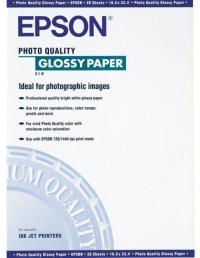 EPSON Бумага Photo Quality Glossy Paper, глянцевая, A4 (210 x 297 мм), 141 г/кв.м (20 листов) (C13S041126BR)