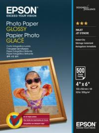 EPSON Бумага Photo Paper Glossy, глянцевая, 10 x 15 см (102 x 152 мм), 200 г/кв.м (500 листов) (C13S042549)