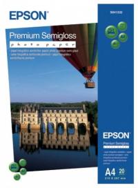 EPSON Premium Semigloss Photo Paper, полуглянцевая, A4 (210 x 297 мм), 251 г/кв.м (20 листов) (C13S041332)
