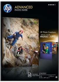 HP Бумага Advanced Glossy Photo Paper, глянцевая, A4 (210 x 297 мм), 250 г/кв.м (50 листов) (Q8698A)