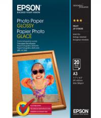 EPSON Бумага Photo Paper Glossy, глянцевая, A3 (297 x 420 мм), 200 г/кв.м (20 листов) (C13S042536)