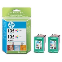 HP 135 2-pack Tri-colour Inkjet Print Cartridges