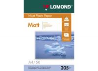 LOMOND для струйной печати, A4, 205 г/м2, 50 листов, односторонняя, матовая (0102085)
