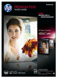 HP Бумага Premium Plus Semi-Gloss Photo Paper, полуглянцевая, A4 (210 x 297 мм), 300 г/кв.м (20 листов) (CR673A)