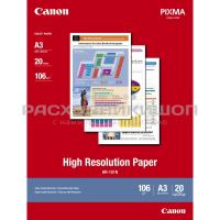 CANON HR-101N бумага для печати графики высокого разрешения А3 (297х420 мм) 106 г/м2, 20 листов, 1033A006
