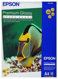 EPSON Premium Glossy Photo Paper, глянцевая, A4 (210 x 297 мм), 255 г/кв.м (20 листов) (C13S041287)