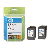 HP 57 2-pack Tri-colour Inkjet Print Cartridges