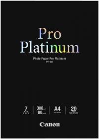CANON Бумага Photo Paper Pro Platinum PT-101, глянцевая, A4 (210 x 297 мм), 300 г/кв.м (20 листов) (2768B016)