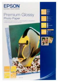 EPSON Premium Glossy Photo Paper, глянцевая, 10 x 15 см (102 x 152 мм), 255 г/кв.м (50 листов) (C13S041729)