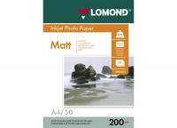 LOMOND для струйной печати, A4, 200 г/м2, 50 листов, двусторонняя, матовая/матовая (0102033)