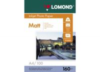 LOMOND для струйной печати, A4, 160 г/м2, 100 листов, односторонняя, матовая (0102005)
