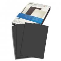 GBC Обложки картонные для переплета А4, КОМПЛЕКТ 100 шт., тиснение под кожу, 250 г/м2, черные, GBC, 040010/4401980