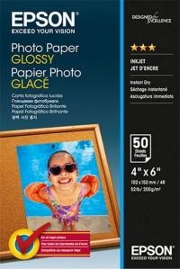 EPSON Бумага Photo Paper Glossy, глянцевая, 10 x 15 см (102 x 152 мм), 200 г/кв.м (50 листов) (C13S042547)