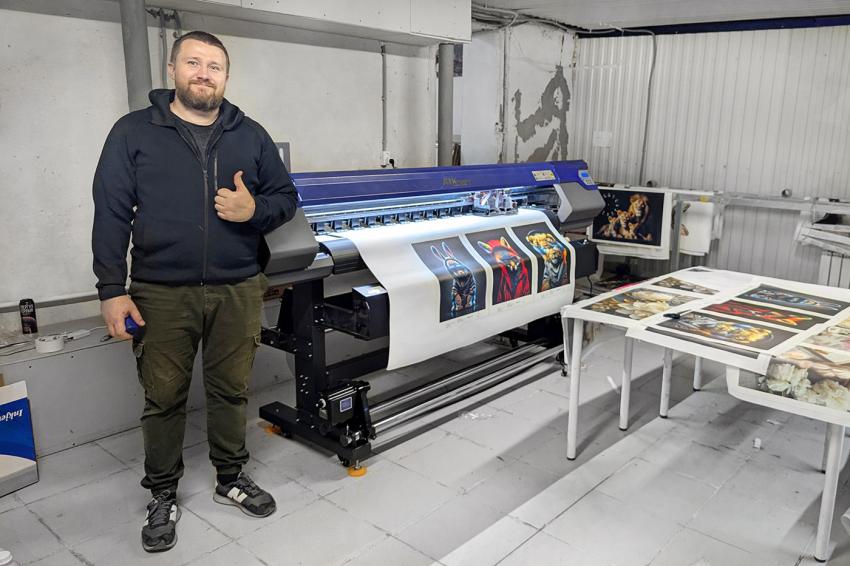 Компания «КОВЧЕГ» запустила второй ARK-JET SOL 1602 в студия печати на холсте из Стерлитамака
