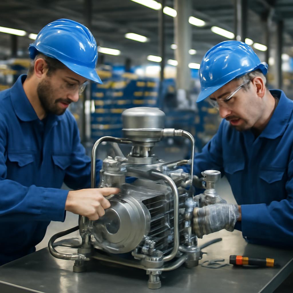 Сборка пневматического оборудования на российском заводе