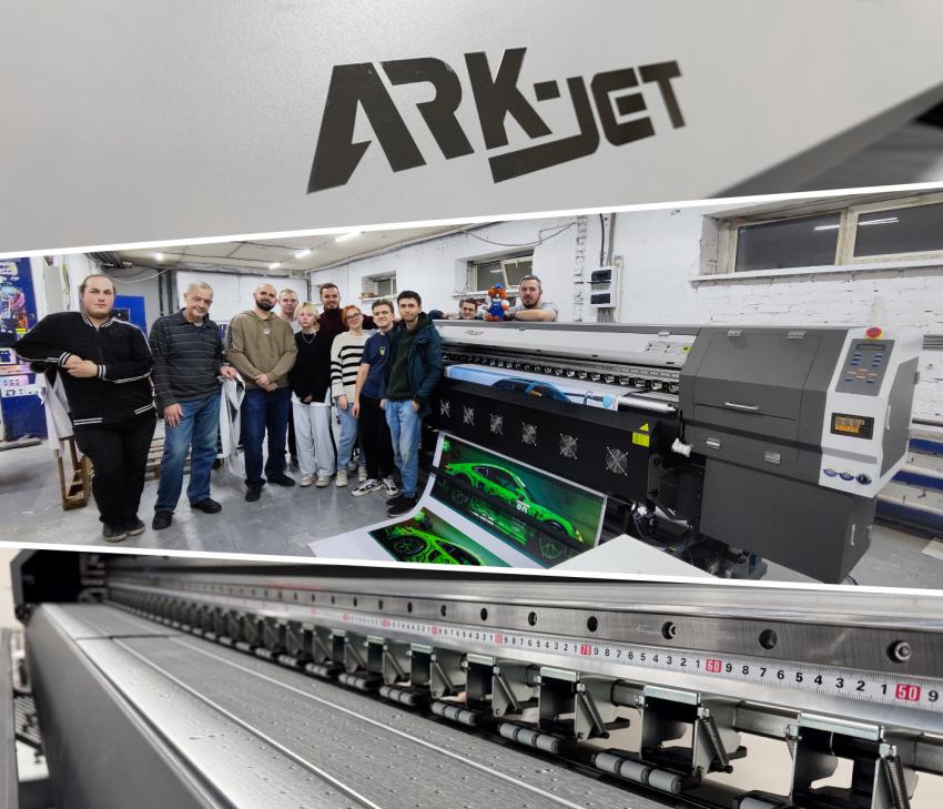 Инженер «КОВЧЕГа» установил 3-метровый ARK-JET SOL 3204 в компании ODIN PRINT из Курска
